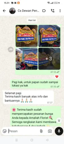 Testimonial Papan Bunga Pernikahan canggu